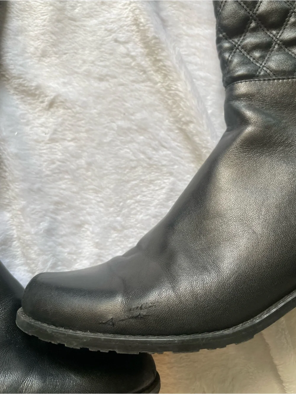 Stuart Weitzman Black 5050 Quilted Over-the-Knee Stretch Boots Sz 7 Riding Boot